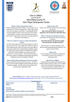 One in a Million in partnership with West Riding County FA Girls