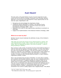 play policy - Wicklow County Council