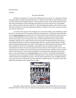 My literacy narrative