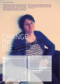 an evolutionary approach to dramaturgy