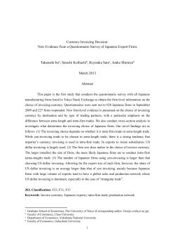 New Evidence from a Questionnaire Survey of