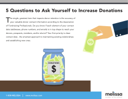 5 Questions to Ask Yourself to Increase Donations