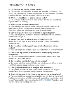 private party faq`s - Dairy Ashford Roller Rink