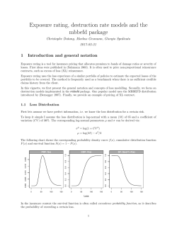 Exposure rating, destruction rate models and the mbbefd package