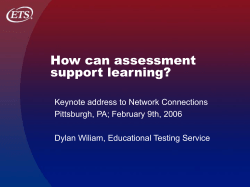 Title Slide - Dylan Wiliam
