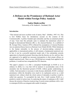 A Defence on the Prominence of Rational Actor Model within