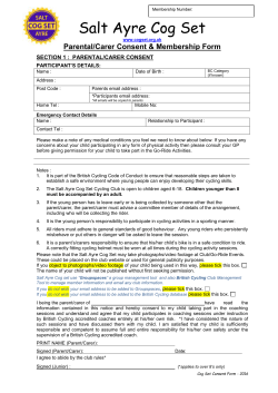 membership form. - Salt Ayre Cog Set