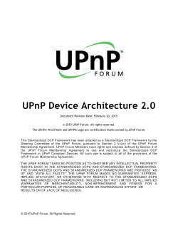 Universal Plug and Play Device Architecture