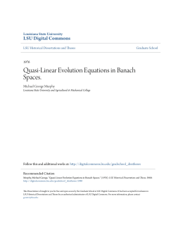 Quasi-Linear Evolution Equations in Banach Spaces.