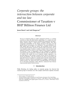 Corporate groups: the intersection between corporate and tax law
