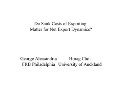 Do Sunk Costs of Exporting Matter for Net Export