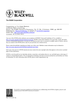 Competition in Two-Sided Markets