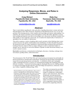 Analyzing Responses, Moves, and Roles in Online Discussion