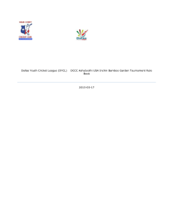 Dallas Youth Cricket League (DYCL) DCCC AshaJyothi USA Inchin