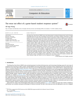 The wear out effect of a game-based student response system