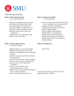 Office Moving Checklist