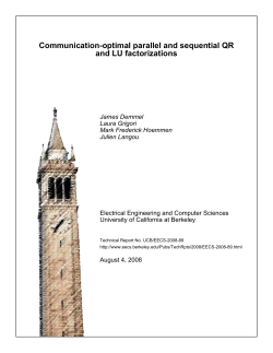 Communication-optimal parallel and sequential QR and