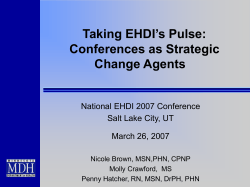 Taking EHDI`s Pulse