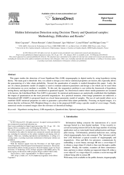 Hidden Information Detection using Decision Theory and Quantized