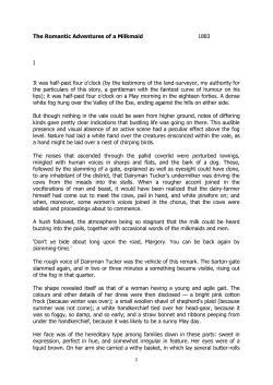 The Romantic Adventures of a Milkmaid