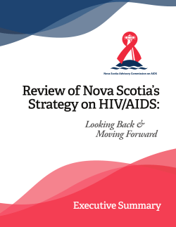 Review of Nova Scotia`s Strategy on HIV/AIDS