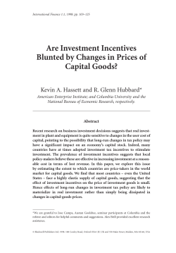 Are Investment Incentives Blunted by Changes in Prices of Capital