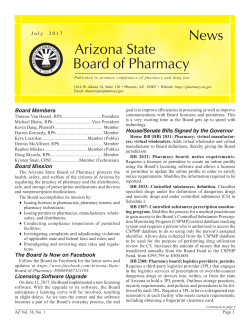 News Arizona State Board of Pharmacy