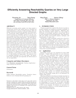 Efficiently Answering Reachability Queries on Very Large Directed