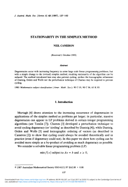 Stationarity in the simplex method