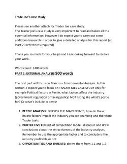 Analysis of Trader Joe`s resources and