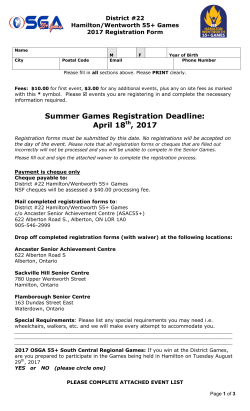 hamilton district #23 senior games