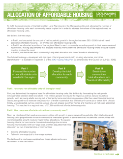 Allocation of Affordable Housing