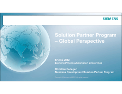 Solution Partner Program &ndash; Global Perspective
