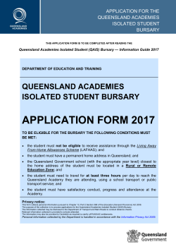 isolated student bursary