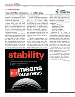 Properly fitted clubs allow for better play