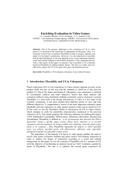 Enriching Evaluation in Video Games.