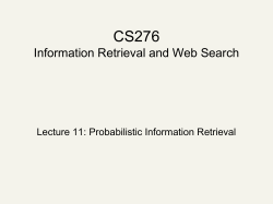 Probabilistic Information Retrieval