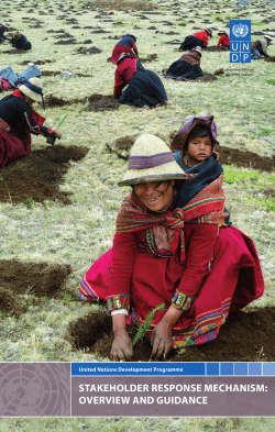 stakeholder response mechanism: overview and guidance