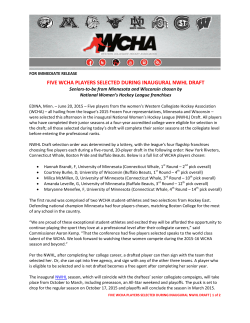 five wcha players selected during inaugural nwhl draft