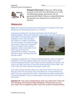 Congress Web Quest