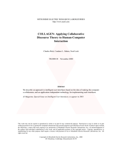 COLLAGEN: Applying Collaborative Discourse Theory to Human