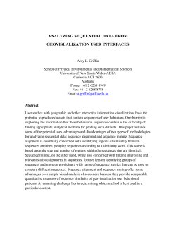ANALYZING SEQUENTIAL DATA FROM GEOVISUALIZATION