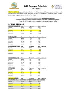 MIA Payment Schedule 2015-2016
