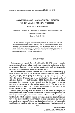 Convergence and Representation Theorems for Set