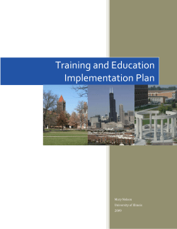 Training and Education Implementation Plan