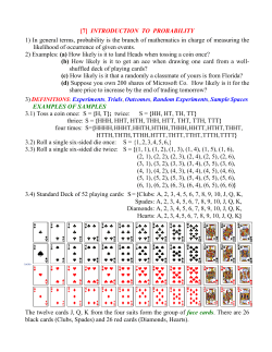 Odds and probability.