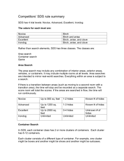 Competitors` SDS rule summary
