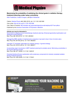 Maximizing the probability of satisfying the clinical goals in radiation