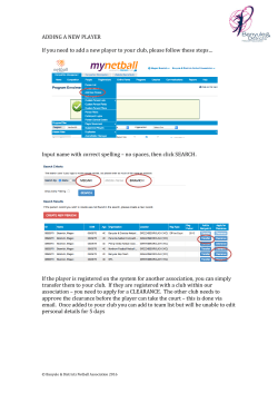 Adding A New Player - Banyule Netball Association