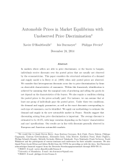 Automobile Prices in Market Equilibrium with Unobserved